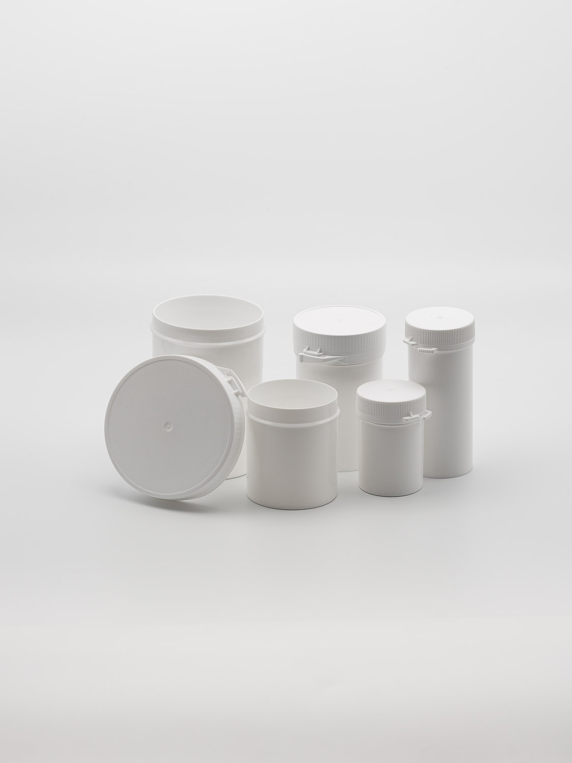 Snap-secure poederpotten wit HDPE